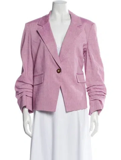 Pre-owned Veronica Beard Linen Blazer In Purple