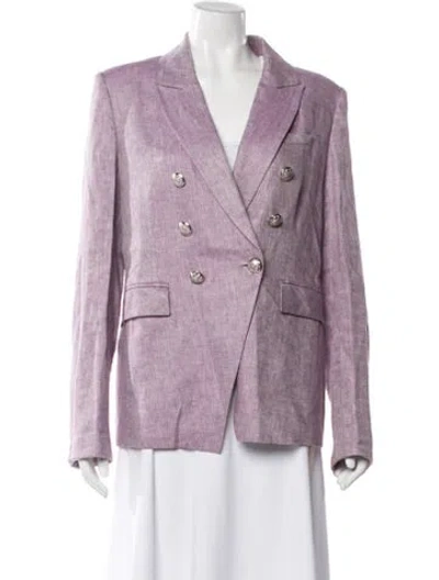 Pre-owned Veronica Beard Linen Blazer In Purple