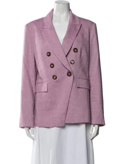 Pre-owned Veronica Beard Linen Blazer In Purple