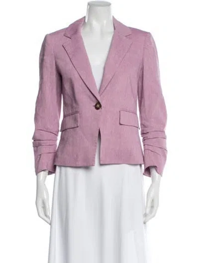 Pre-owned Veronica Beard Linen Blazer In Purple