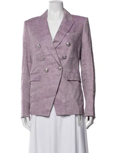Pre-owned Veronica Beard Linen Blazer In Purple