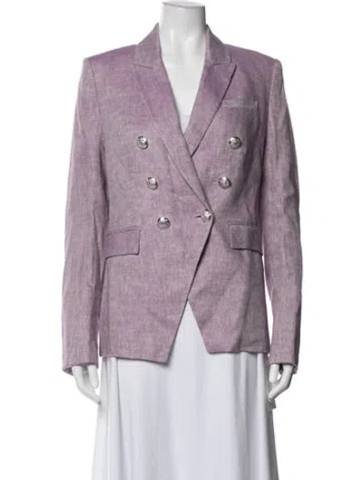 Pre-owned Veronica Beard Linen Blazer In Purple
