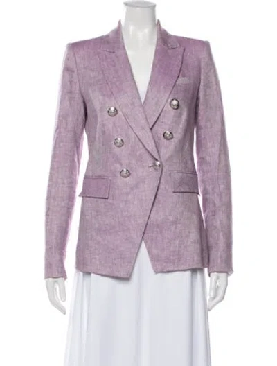 Pre-owned Veronica Beard Linen Blazer In Purple