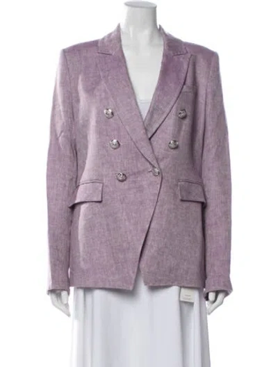 Pre-owned Veronica Beard Linen Blazer In Purple