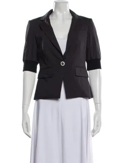 Pre-owned Veronica Beard Linen Blazer In Purple