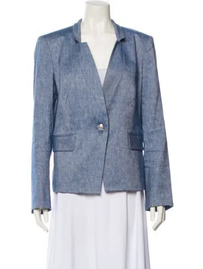 Pre-owned Veronica Beard Linen Blazer W/ Tags In Blue