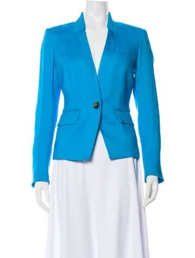 Pre-owned Veronica Beard Linen Blazer W/ Tags In Blue