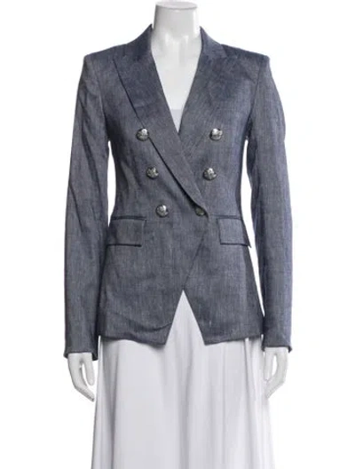 Pre-owned Veronica Beard Linen Blazer W/ Tags In Blue