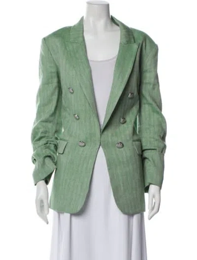 Pre-owned Veronica Beard Linen Blazer W/ Tags In Green