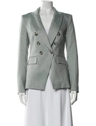 Pre-owned Veronica Beard Linen Blazer W/ Tags In Green