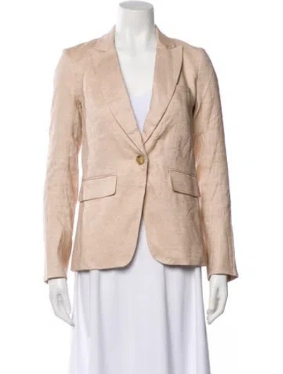 Pre-owned Veronica Beard Linen Blazer W/ Tags In Neutral