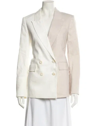 Pre-owned Veronica Beard Linen Blazer W/ Tags In Neutral