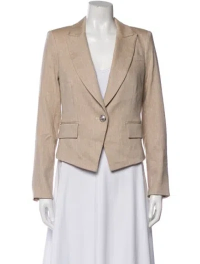 Pre-owned Veronica Beard Linen Blazer W/ Tags In Neutral