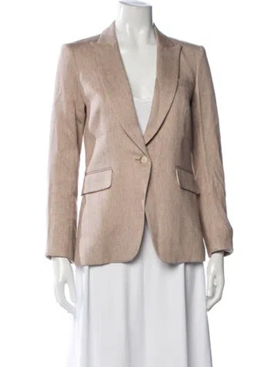 Pre-owned Veronica Beard Linen Blazer W/ Tags In Neutrals