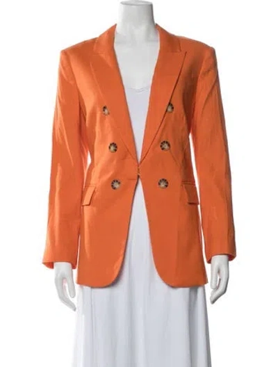 Pre-owned Veronica Beard Linen Blazer W/ Tags In Orange