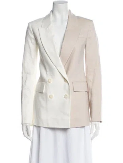 Pre-owned Veronica Beard Linen Blazer W/ Tags In White