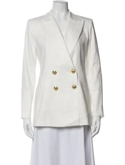 Pre-owned Veronica Beard Linen Blazer W/ Tags In White