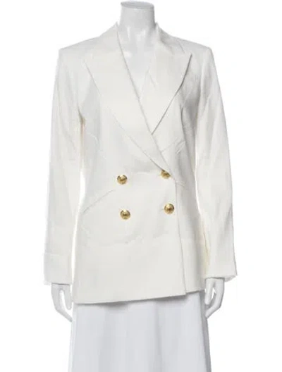 Pre-owned Veronica Beard Linen Blazer W/ Tags In White