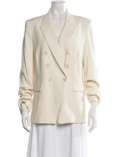 Pre-owned Veronica Beard Linen Blazer In White