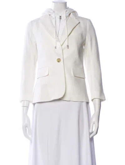 Pre-owned Veronica Beard Linen Blazer In White