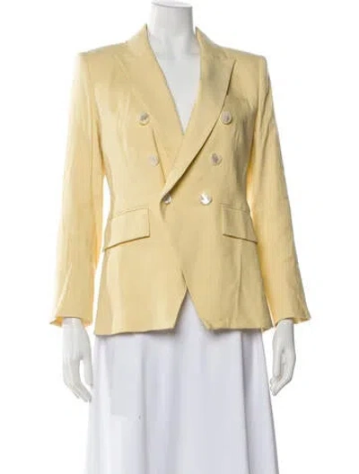 Pre-owned Veronica Beard Linen Blazer In White