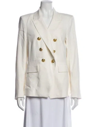 Pre-owned Veronica Beard Linen Blazer In White