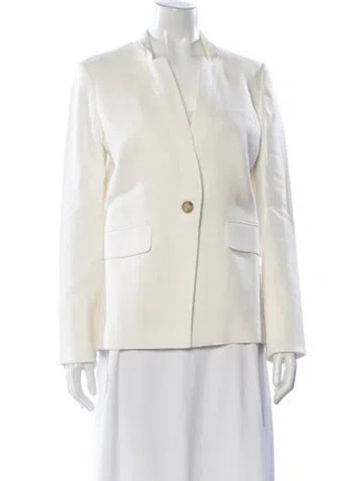 Pre-owned Veronica Beard Linen Blazer In White