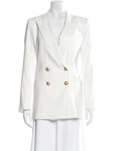 Pre-owned Veronica Beard Linen Blazer In White