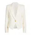 Veronica Beard Linen-blend Hosanna Dickey Blazer In White