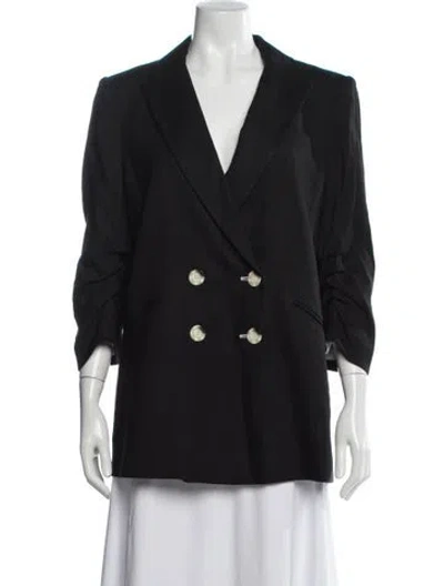 Pre-owned Veronica Beard Linen Coat In Blue