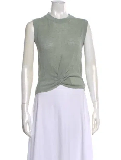 Pre-owned Veronica Beard Linen Crew Neck Sweater In Black