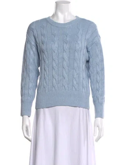 Pre-owned Veronica Beard Linen Crew Neck Sweater In Blue