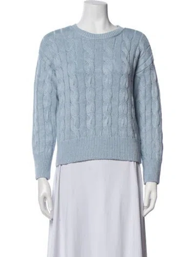 Pre-owned Veronica Beard Linen Crew Neck Sweater In Blue