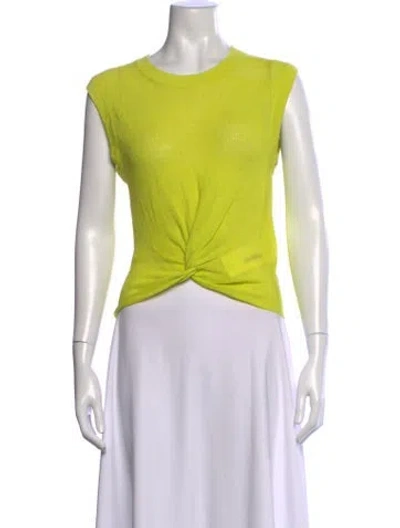 Pre-owned Veronica Beard Linen Crew Neck Sweater In Green