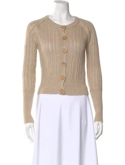 Pre-owned Veronica Beard Linen Crew Neck Sweater In Neutral