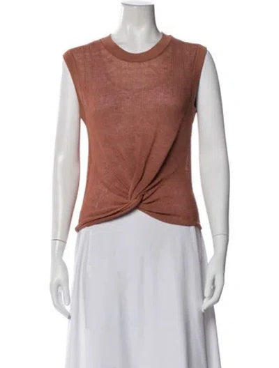 Pre-owned Veronica Beard Linen Crew Neck Sweater In Neutral
