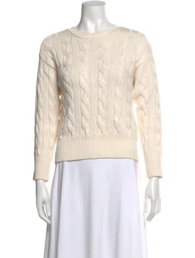 Pre-owned Veronica Beard Linen Crew Neck Sweater In Neutrals