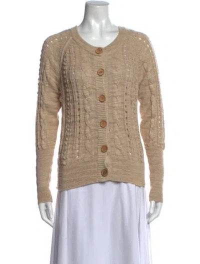 Pre-owned Veronica Beard Linen Crew Neck Sweater In Neutrals