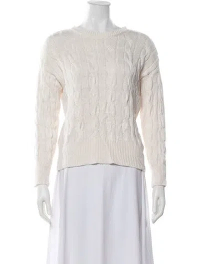 Pre-owned Veronica Beard Linen Crew Neck Sweater In Neutrals