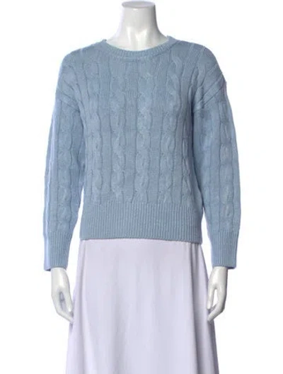 Pre-owned Veronica Beard Linen Crew Neck Sweater W/ Tags In Blue