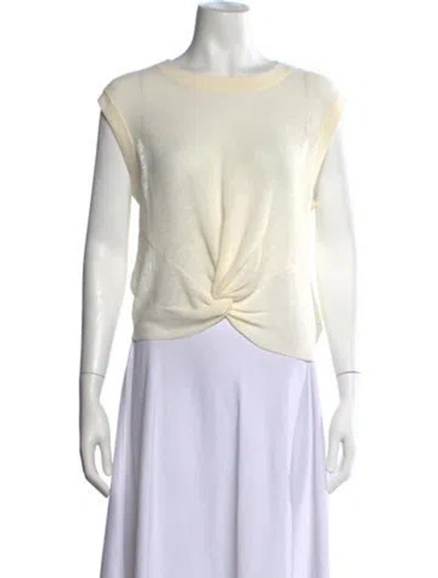 Pre-owned Veronica Beard Linen Crew Neck Sweater W/ Tags In Neutrals