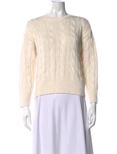 Pre-owned Veronica Beard Linen Crew Neck Sweatshirt In Neutrals
