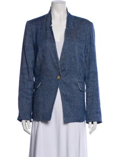 Pre-owned Veronica Beard Linen Denim Jacket In Blue