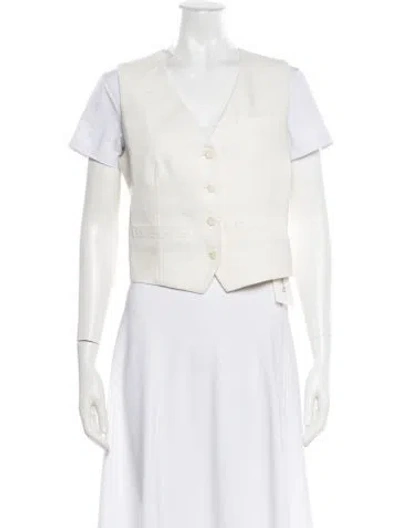 Pre-owned Veronica Beard Linen Evening Jacket In Neutral