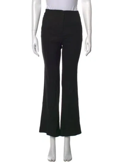 Pre-owned Veronica Beard Linen Flared Pants In Black