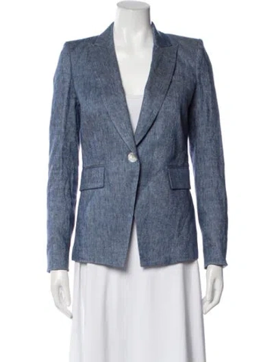 Pre-owned Veronica Beard Linen Glitter Accents Set In Blue