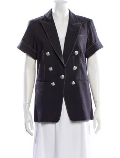 Pre-owned Veronica Beard Linen Jacket In Black