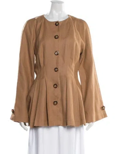 Pre-owned Veronica Beard Linen Jacket In Brown