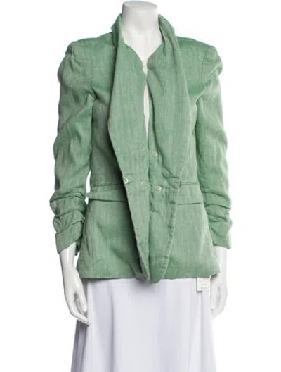 Pre-owned Veronica Beard Linen Jacket In Green