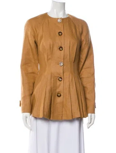 Pre-owned Veronica Beard Linen Jacket In Neutral